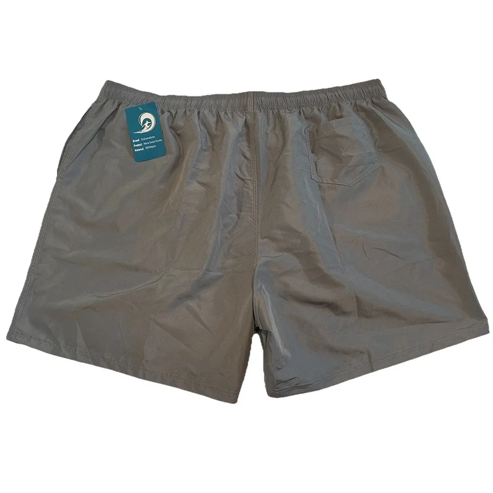 New Scotamalone Mens Swim‎ Swimming Shorts Swimsuit Trunks Size XXXL 3X Grey NWT